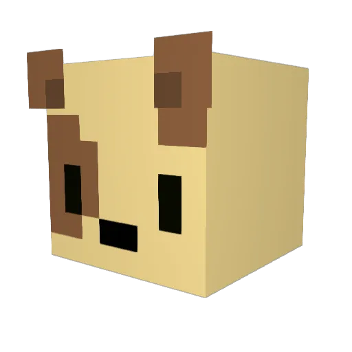 OcS_ Minecraft avatar head, 3D render