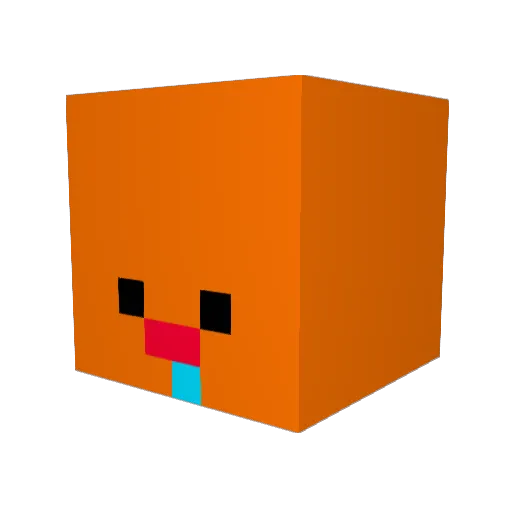Oc_XD Minecraft avatar head, 3D render