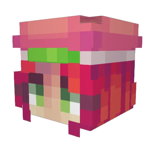 OcarinaVirus Minecraft avatar head, 3D render