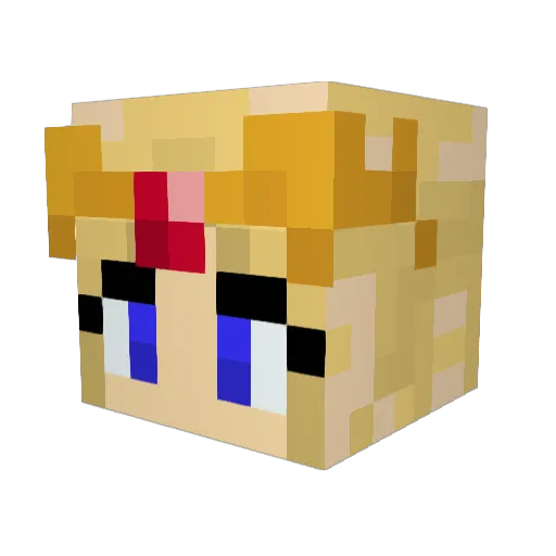 Ocarina__ Minecraft avatar head, 3D render