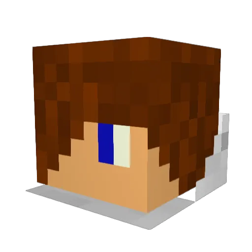 Ocasa Minecraft avatar head, 3D render