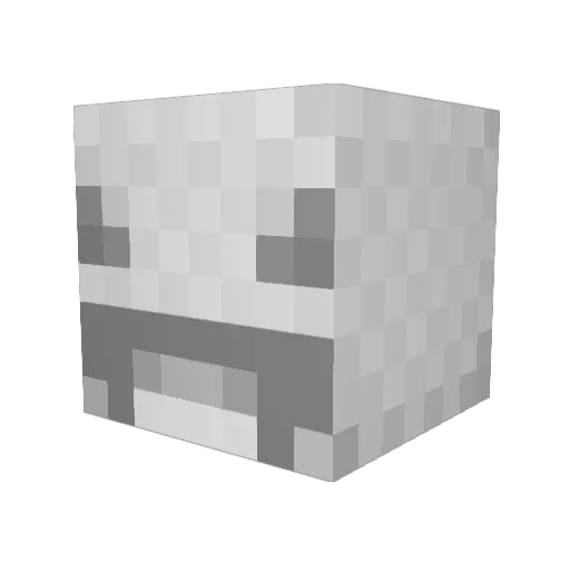 Occaisa Minecraft avatar head, 3D render