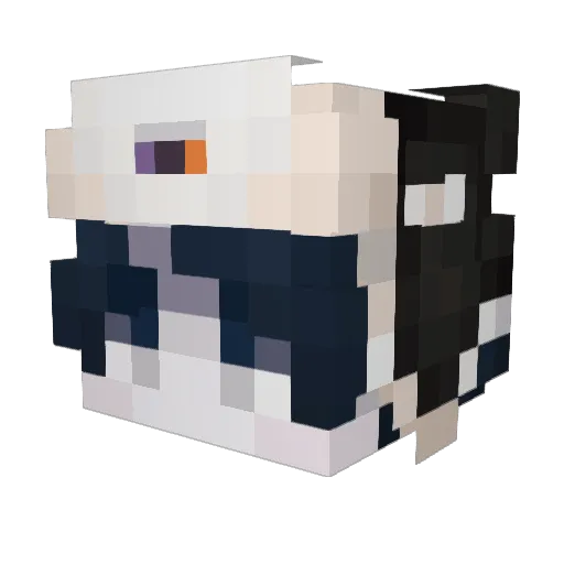 Occasionally Minecraft avatar head, 3D render