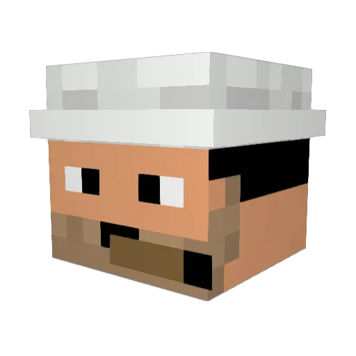 Occax Minecraft avatar head, 3D render