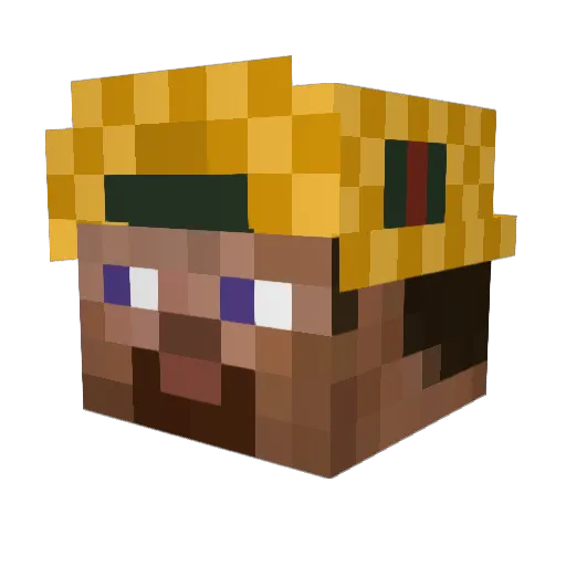 Occie Minecraft avatar head, 3D render