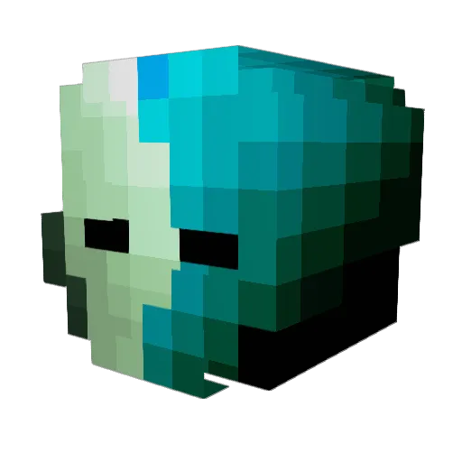 Occulyst Minecraft avatar head, 3D render