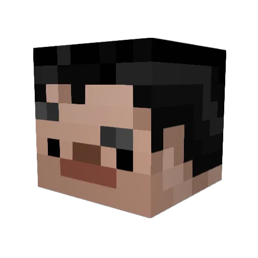 Ocdox Minecraft avatar head, 3D render