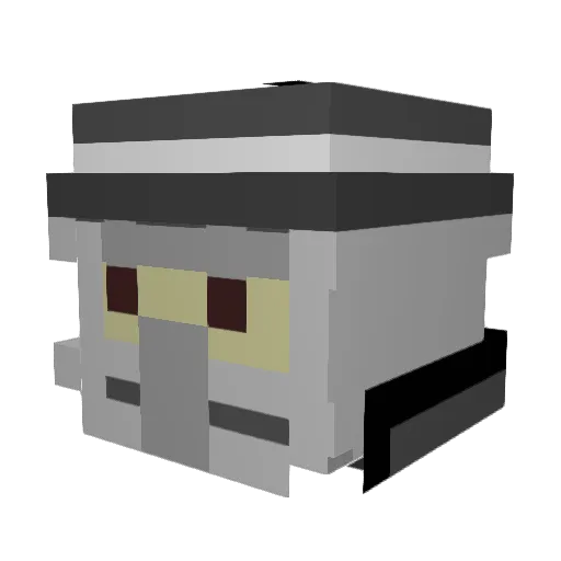 Oce3an_ Minecraft avatar head, 3D render