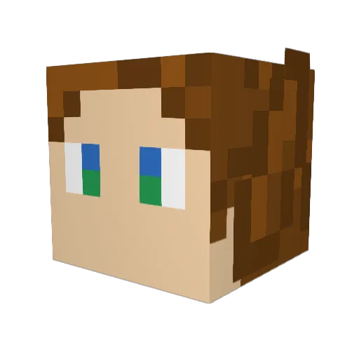 Oceak Minecraft avatar head, 3D render