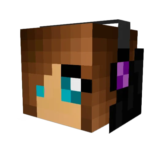 Ocealittle Minecraft avatar head, 3D render