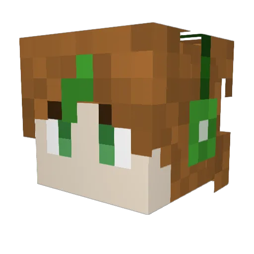 Ocean40 Minecraft avatar head, 3D render