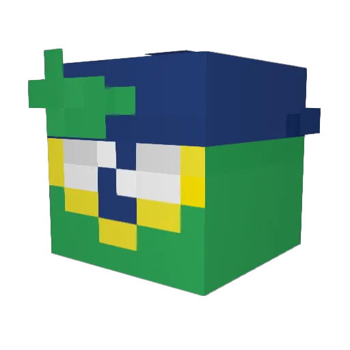Ocean988 Minecraft avatar head, 3D render