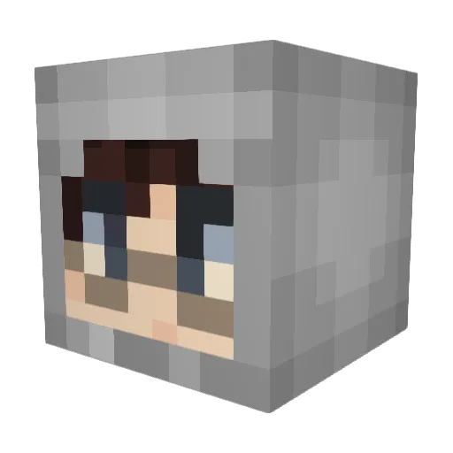 OceanCheese Minecraft avatar head, 3D render