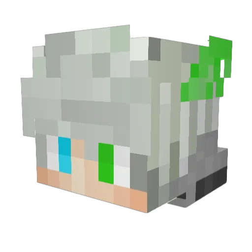OceanFireTsunami Minecraft avatar head, 3D render