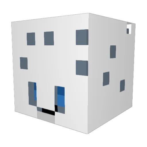 OceanGlitter08 Minecraft avatar head, 3D render