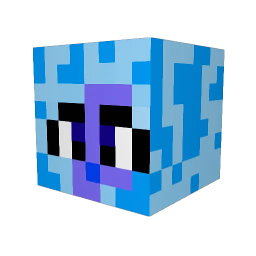 OceanMarie Minecraft avatar head, 3D render