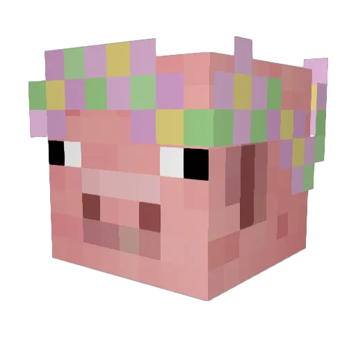 OceanOce Minecraft avatar head, 3D render
