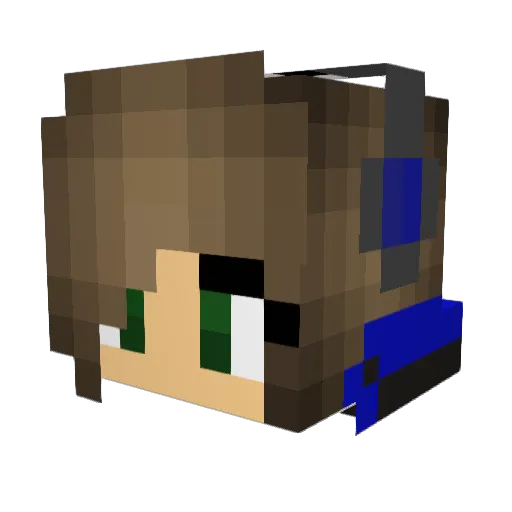 OceanSplasher Minecraft avatar head, 3D render