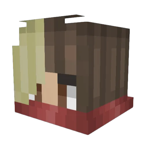OceanTales_ Minecraft avatar head, 3D render