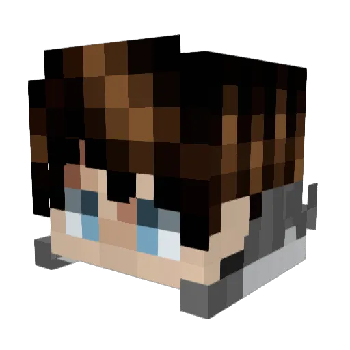 OceanTheHusky Minecraft avatar head, 3D render