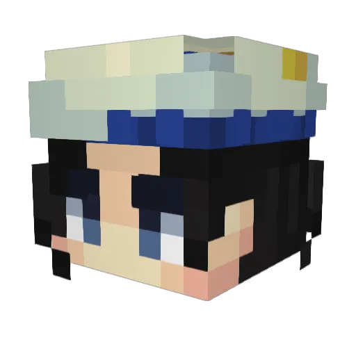 OceanTheMan Minecraft avatar head, 3D render