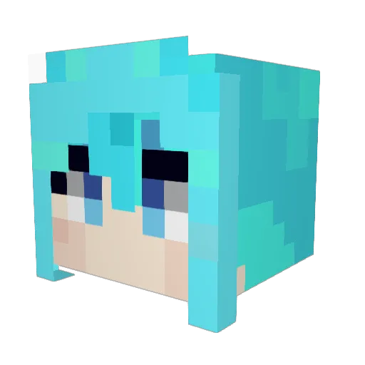Oceanfosh Minecraft avatar head, 3D render