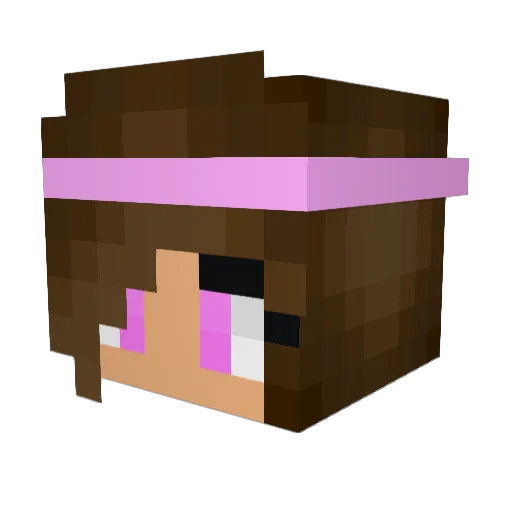 Oceangirl25 Minecraft avatar head, 3D render