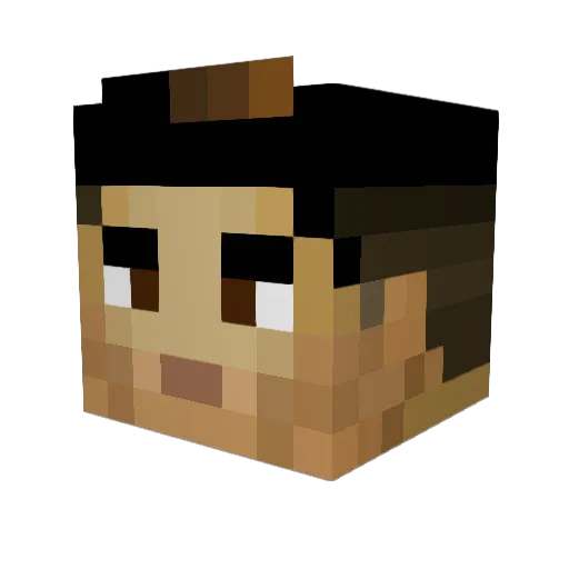 OceannLP Minecraft avatar head, 3D render