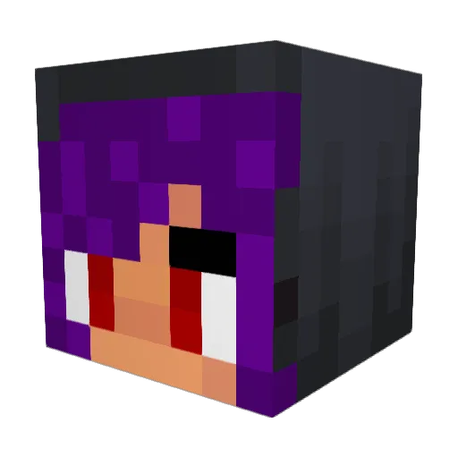 Oceannage Minecraft avatar head, 3D render