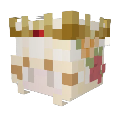 Oceanpine Minecraft avatar head, 3D render