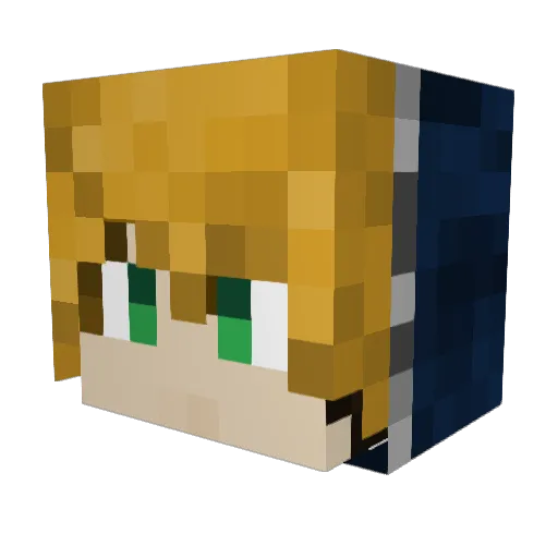 Oceansayre Minecraft avatar head, 3D render