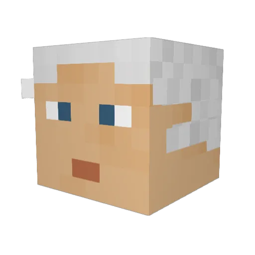 Oceantic Minecraft avatar head, 3D render