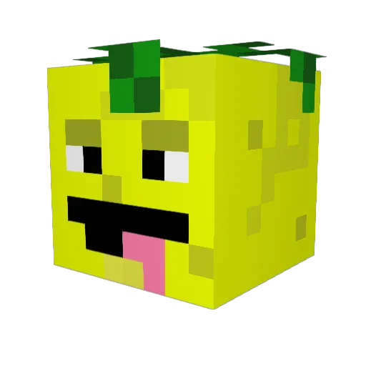 Oceapent Minecraft avatar head, 3D render