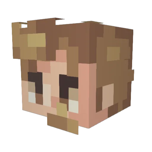 Oceelo Minecraft avatar head, 3D render