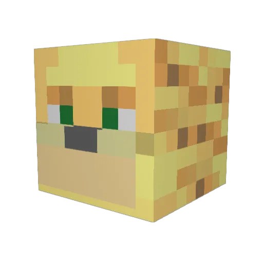 Ocelot8639 Minecraft avatar head, 3D render