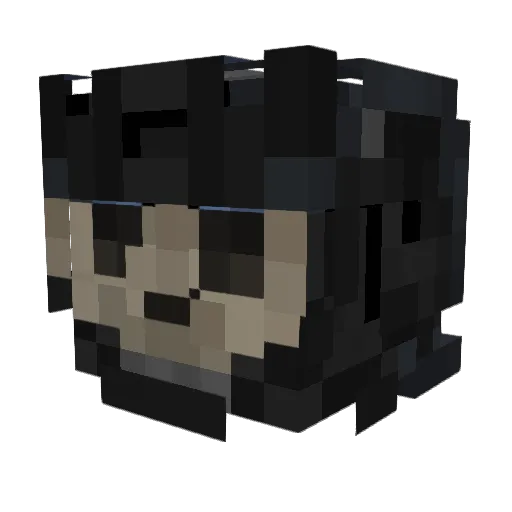 OcelotUwU Minecraft avatar head, 3D render