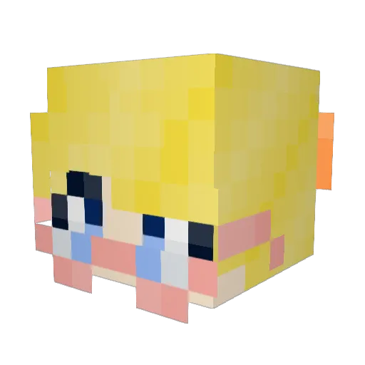 Ocelover Minecraft avatar head, 3D render