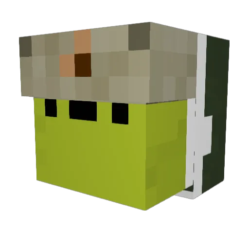 Ocepige Minecraft avatar head, 3D render