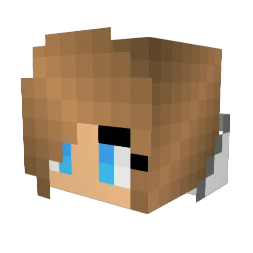 Ocerra Minecraft avatar head, 3D render