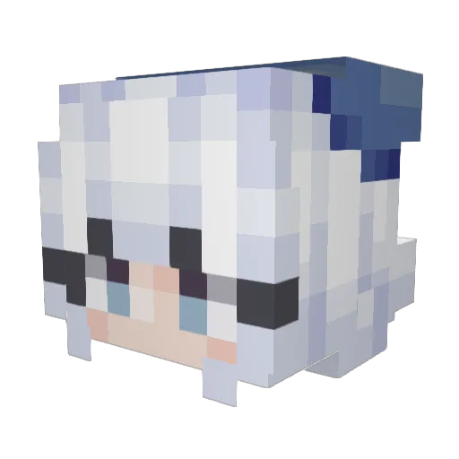 Ochacolate Minecraft avatar head, 3D render