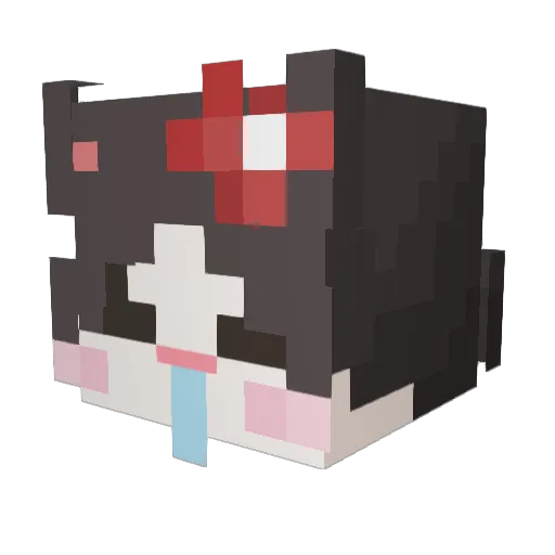 Ochid Minecraft avatar head, 3D render