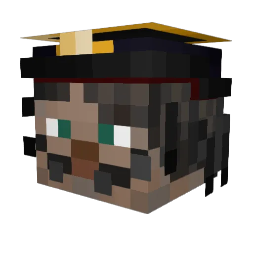 Ochki_s_Usami Minecraft avatar head, 3D render