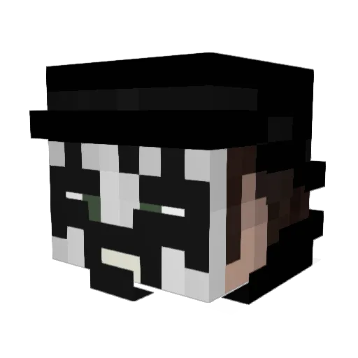 Ochsensepp Minecraft avatar head, 3D render