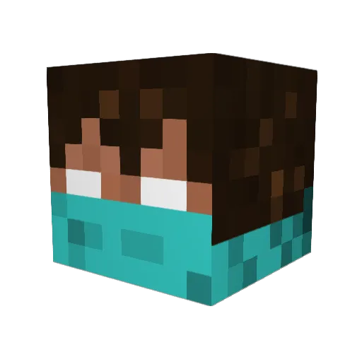 Ociadia Minecraft avatar head, 3D render