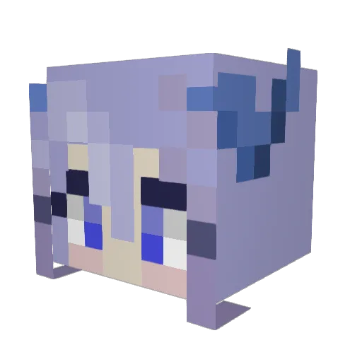 Ociane Minecraft avatar head, 3D render