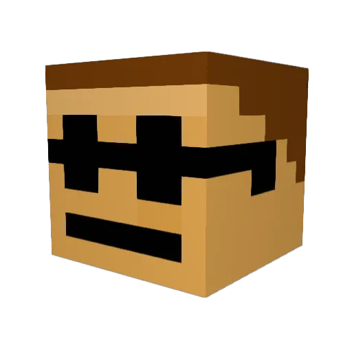 Ocintor Minecraft avatar head, 3D render