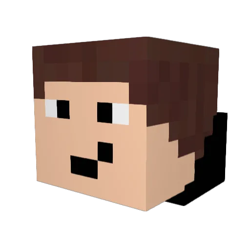 OckenderHensch Minecraft avatar head, 3D render
