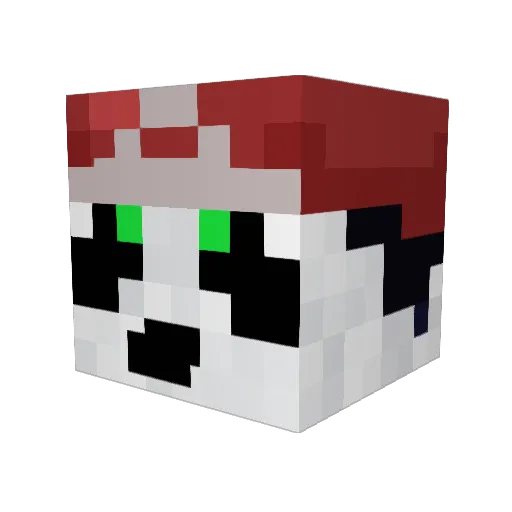 Oclave Minecraft avatar head, 3D render