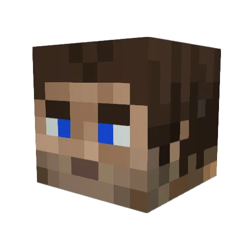 Ocnus Minecraft avatar head, 3D render