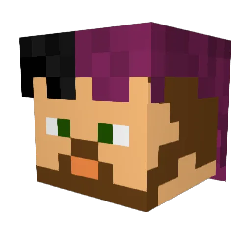 Ocoroschi Minecraft avatar head, 3D render